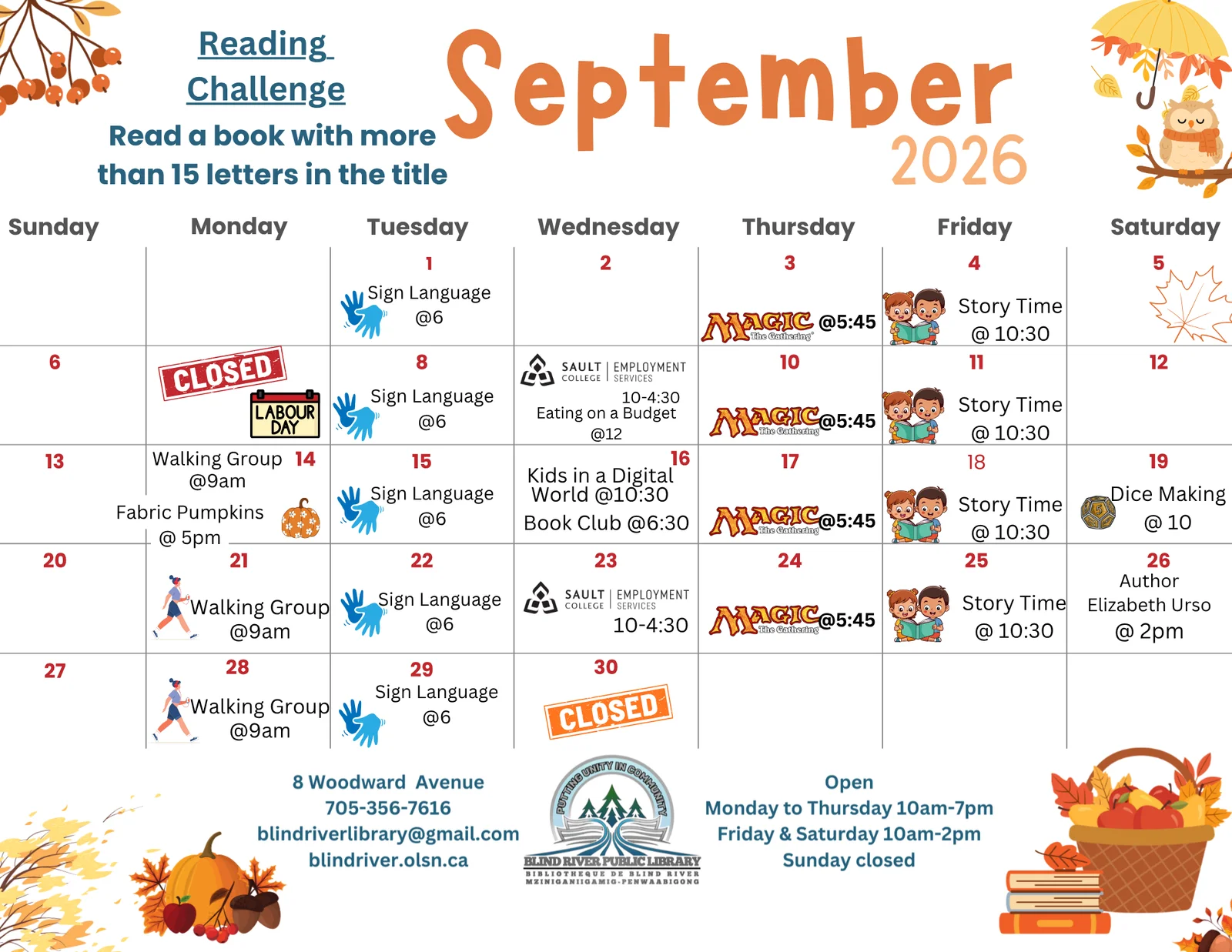 Display Image for Library September 2026 Calendar